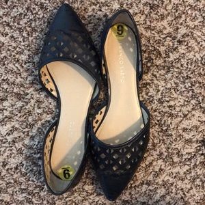 Excellent condition Navy LEATHER flats